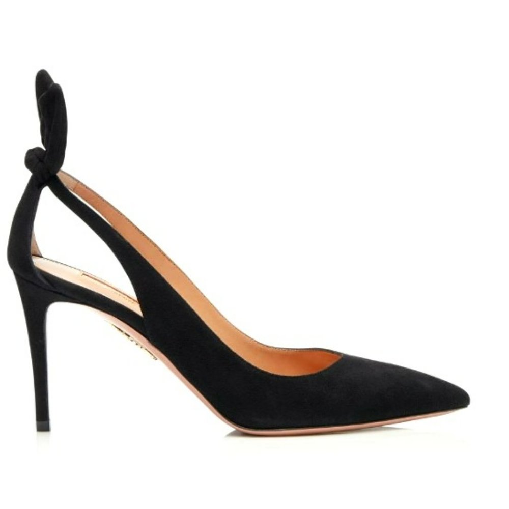 ISO Aquazzura Bow Tie 85 Pump - Black - Size 41